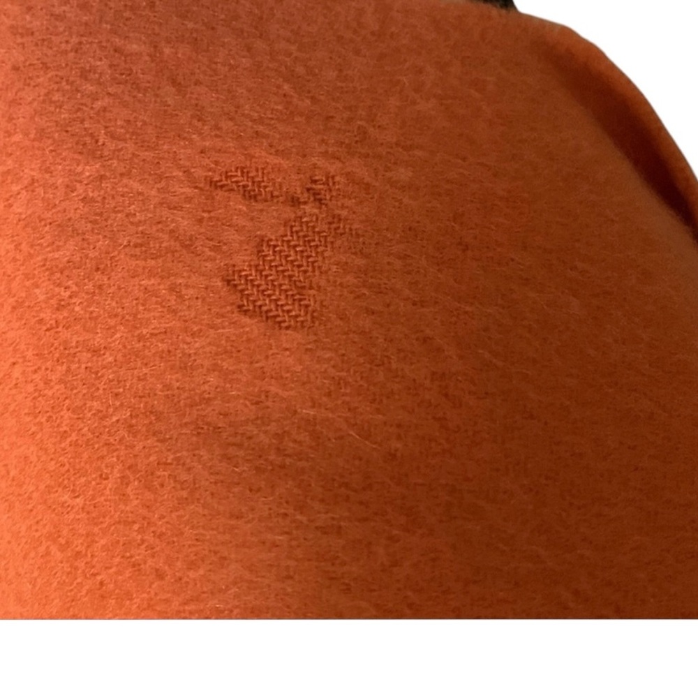 Hermes Authentic Orange Cashmere Scarf/Shawl - Picture 5 of 5